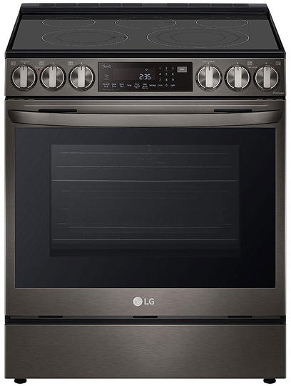 LG 6.3 Cu. Ft. PrintProof Black Stainless Steel Smart Wi-Fi Enabled ProBake Convection InstaView Electric Slide-In Range With Air Fry