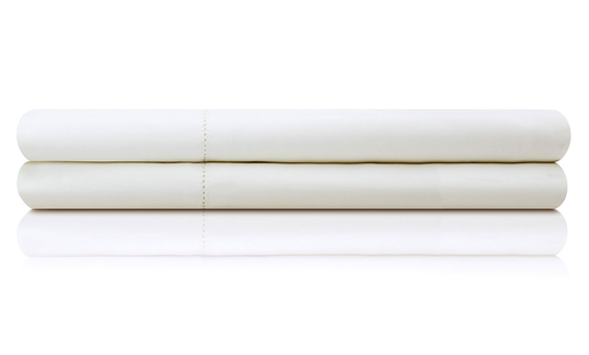Malouf Woven White Twin XL Italian Artisan Sheet Set