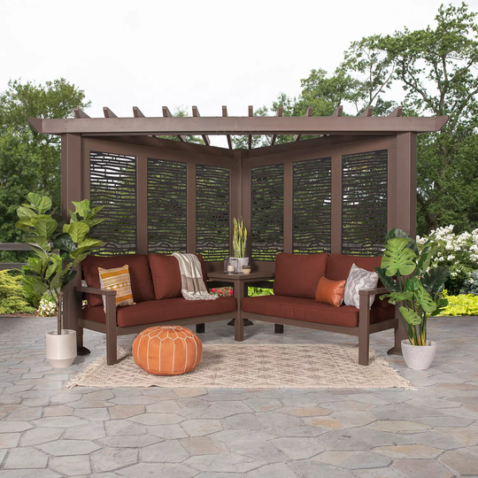 Backyard Discovery Hillsdale Traditional Cabana with Conversation Seating (Canvas Terracotta) DIY