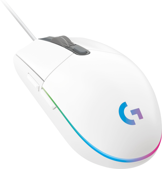 Logitech White G203 LIGHTSYNC Wired Mouse