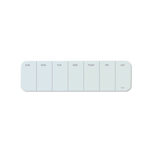 Cubicle Glass Dry Erase Undated One Week Calendar Board