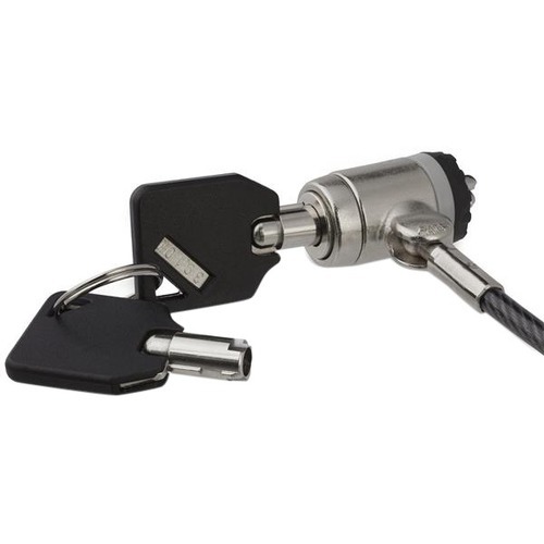 StarTech.com Keyed Cable Lock - with Push-to-Lock Button - 2 m (6.5') Steel Cable - Locking Cable for Laptop - Computer Cable Lock - Portable Security