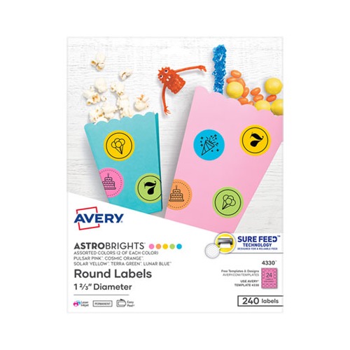 Printable Color Labels with Sure Feed and Easy Peel