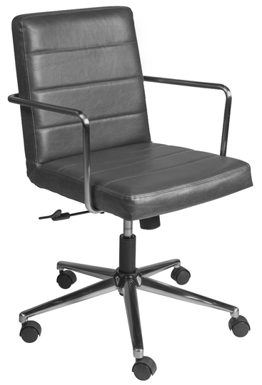 Euro Style Gray Leander Low Back Office Chair