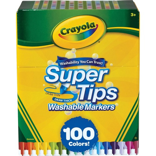 Crayola Super Tips Washable Markers 100 unique colors washable