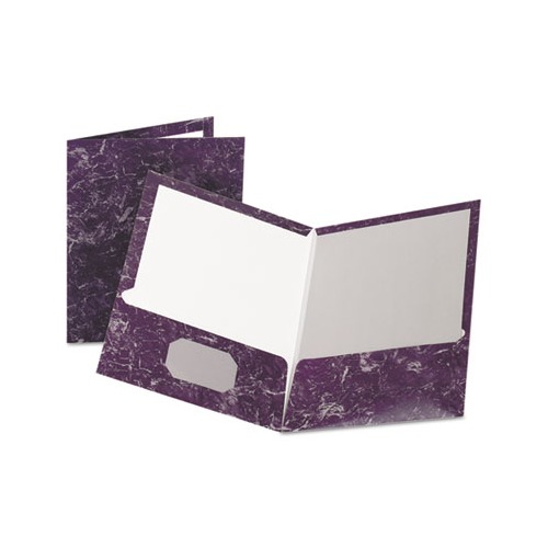 Marble Design Laminated High-Gloss Twin Pocket Folder
