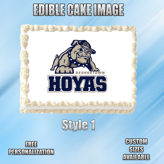 Georgetown Edible Image Topper Cupcake Frosting 1/4 Sheet 8.5 x 11"