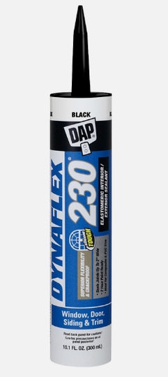 DAP DYNAFLEX 230 BLACK Silicone Door Trim Window Siding Sealant 10.1oz 18280 NEW