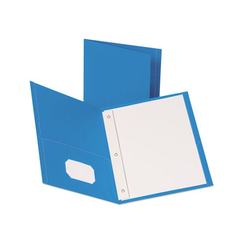 Leatherette Two Pocket Portfolio with Fasteners