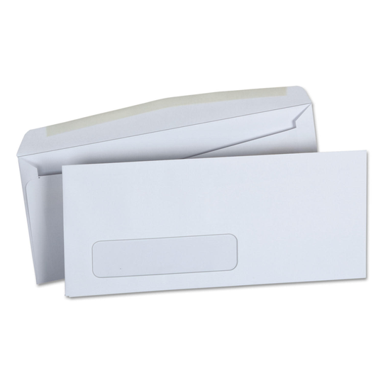 Universal® Window Business Envelope, Side, #10, 4 1/8 x 9 1/2, White, 500/Box