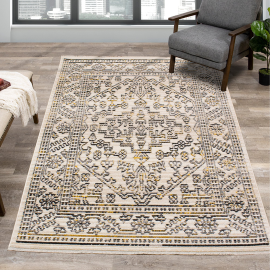 Calabar 8' x 10' Cream Gray Area Rug