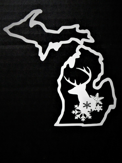 Michigan Mitten Deer Buck Vinyl Indoor Outdoor Car Truck Window Decal Sticker