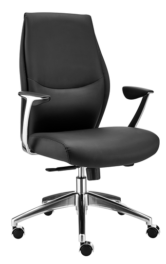 Euro Style Crosby Black Low Back Office Chair