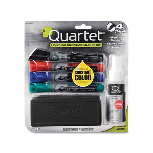 EnduraGlide Dry Erase Marker Kit with Cleaner and Eraser