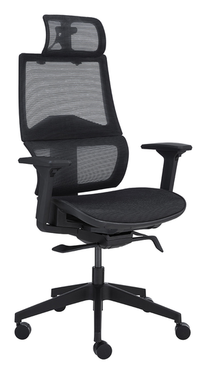 Euro Style Bruno Black High Back Office Chair