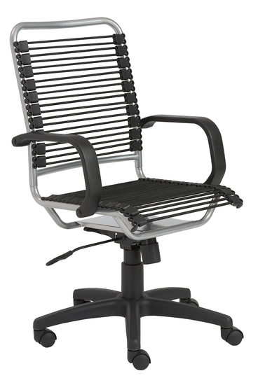 Euro Style Bradley Black Bungie Office Chair
