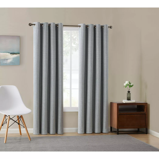 Total Blackout Window Panel Pairs-Light Grey 52x84