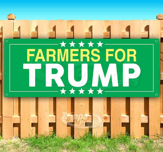 FARMERS FOR TRUMP Advertising Vinyl Banner Flag Sign Many Sizes CNN