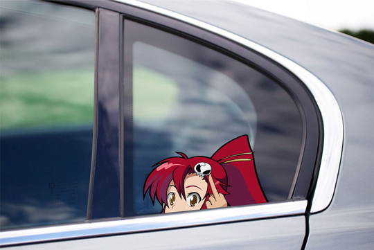 Yoko Littner Peeking Bumper Window Vinyl Decal Cute Girl Anime Stickers Heroes