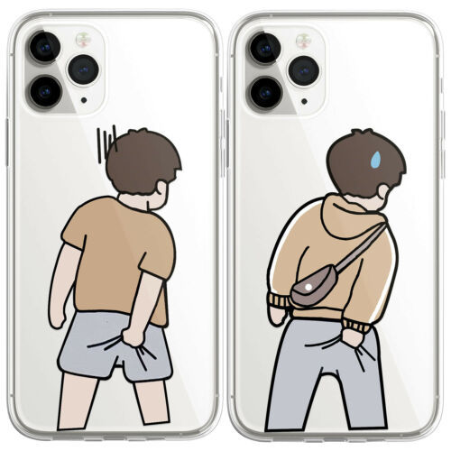 Funny Cartoon Cute Boy Clear Phone Case For iphone 11 12 13 Pro Max XR 7 8 Plus