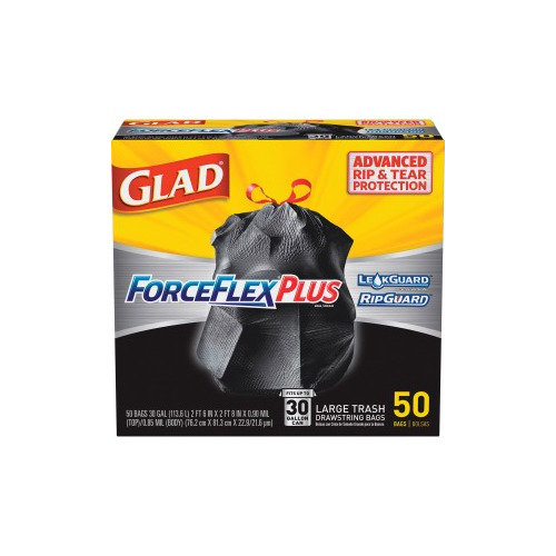 Glad ForceFlexPlus Drawstring Large Trash Bags