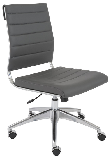 Euro Style Gray Axel Low Back Without Armrests Office Chair