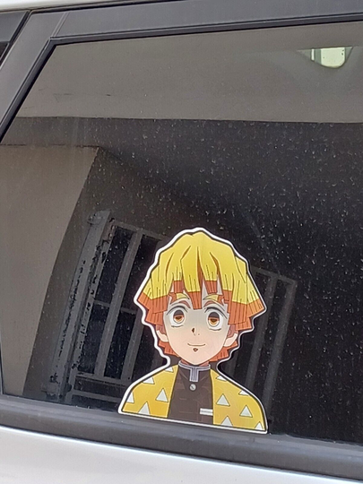 Demon Slayer Zenitsu PEEKER STICKER ANIME CAR STICKER