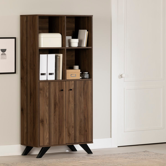 Helsy Walnut Brown Office Cabinet