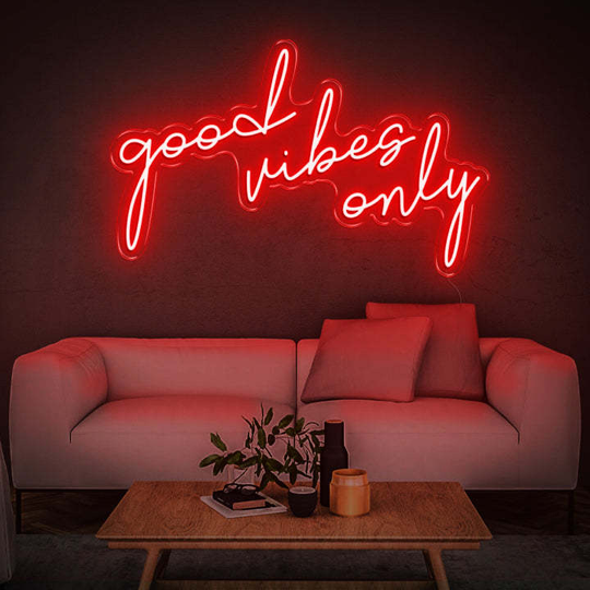 'Good Vibes Only' | LED Neon Sign, Neon Sign Custom, Home Decor, Gift Neon light