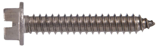 100 Hillman Hex Washer Slotted Drive Sheet Metal Screws Stainless Steel 8x1/2"