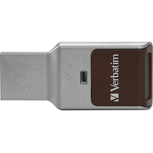 128GB Fingerprint Secure USB 3.0 Flash Drive with AES 256 Hardware Encryption - Silver