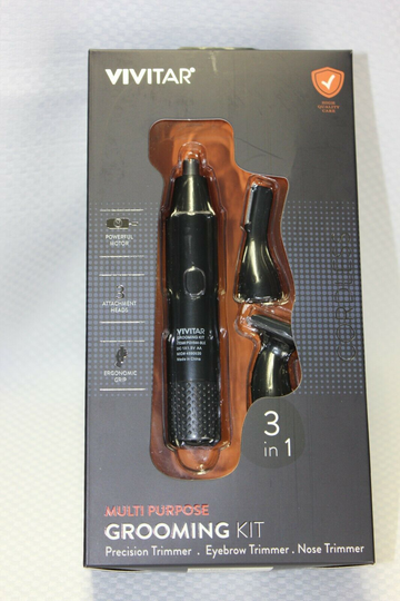 Vivitar 3 in 1 Multi Purpose Grooming Kit, Cordless, PGV044, Black