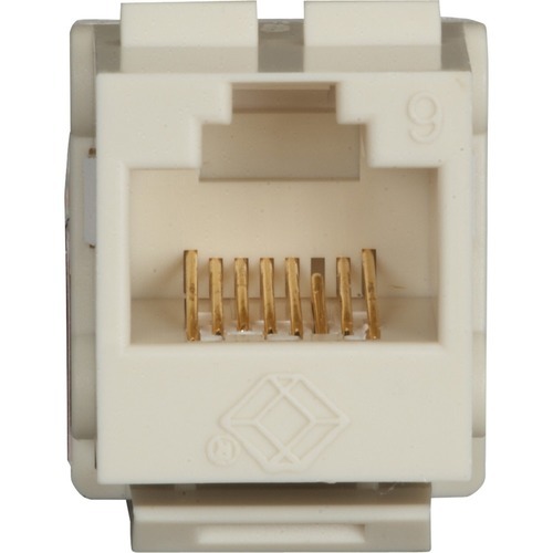 Black Box GigaTrue2 CAT6 Keystone Jack - Unshielded, 110 Punchdown Type, TAA, Office White