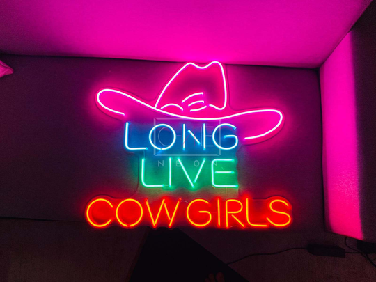 Long Live Cowgirls | LED Neon, Neon Sign Custom, Home Decor, Gift Neon light