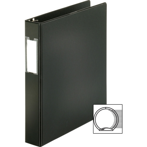 Business Source Basic Round Ring Binder w/Label Holder
