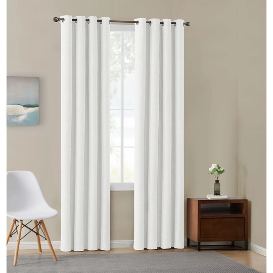 Total Blackout Window Panel Pairs-White 52x108