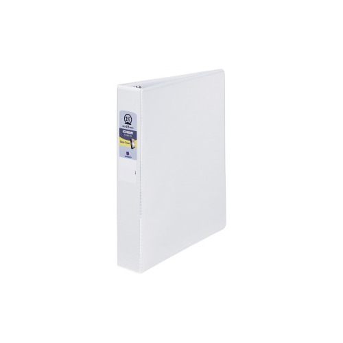 Avery® Economy View 3 Ring Binder, 1.5" Round Rings, 1 White Binder