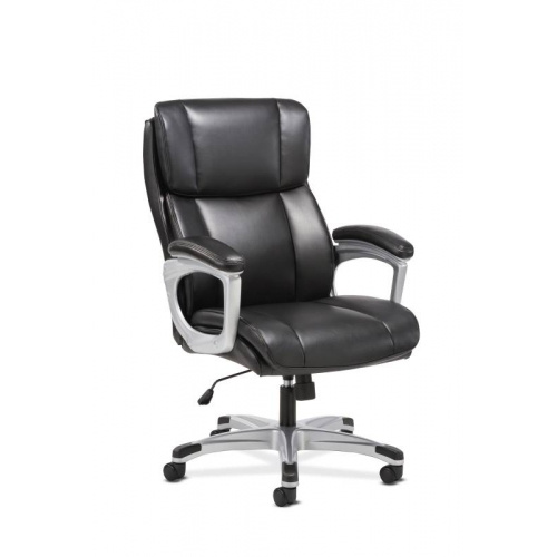 basyx by HON High-Back Executive Chair, Black Leather