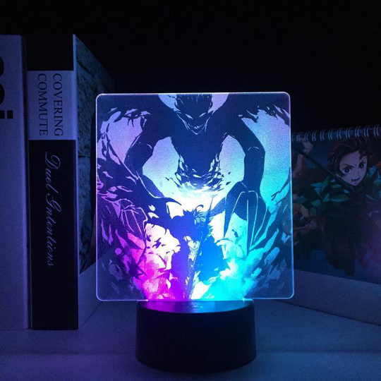 Asta Demon - LED Lamp (Black Clover), Room Decor, Gift, Led Light Bedside