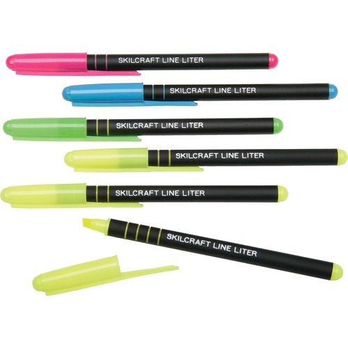 SKILCRAFT Line Liter Pocket Highlighters