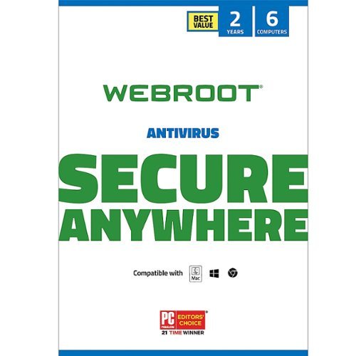Webroot - Antivirus Protection and Internet Security - Software (6 Devices) (2-Year Subscription) - Android, Apple iOS, Mac OS, Windows