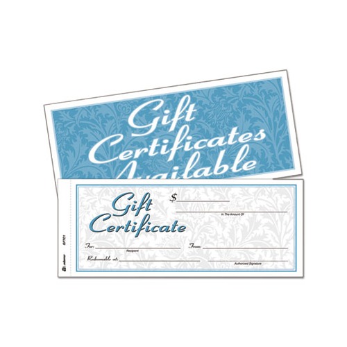 Gift Certificates w/Envelopes
