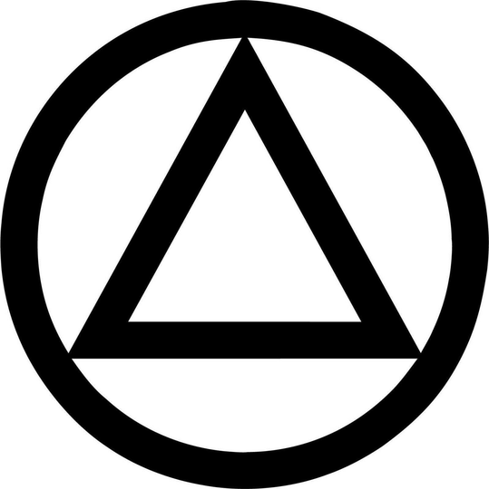 2x Alcoholics Anonymous Logo Vinyl Decal Sticker Different colors & size for Car