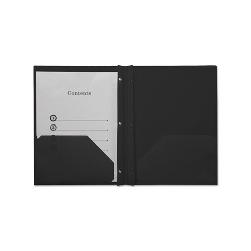 Plastic Twin-Pocket Report Covers with 3 Fasteners