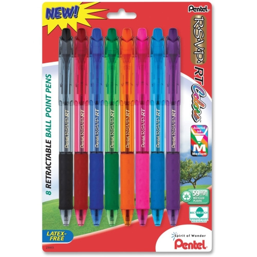 Pentel Recycled Retractable R.S.V.P. Colors Pens