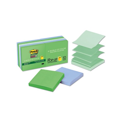 Pop-up Recycled Notes in Bora Bora Colors