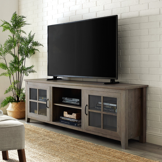 Fallon Gray Wash 70 Inch Wood TV Stand