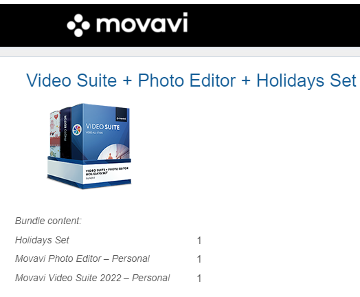 Movavi Video Suite + Photo Editor + Holidays Set
