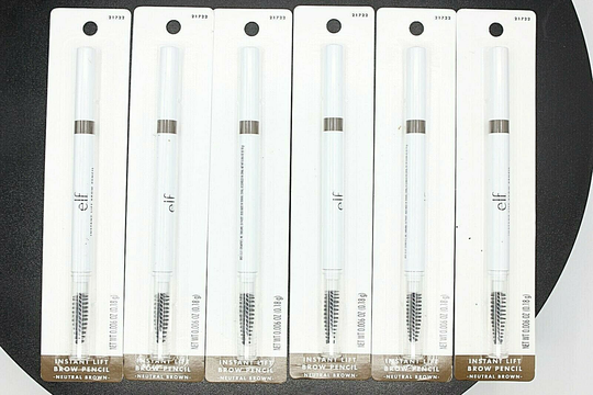 6 Pack! e.l.f. Instant Lift Eyebrow Pencil, Neutral Brown, 0.18g each