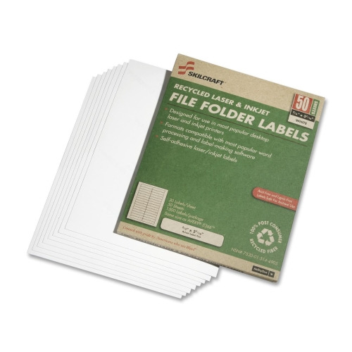 SKILCRAFT 1/3 Tab Laser Label